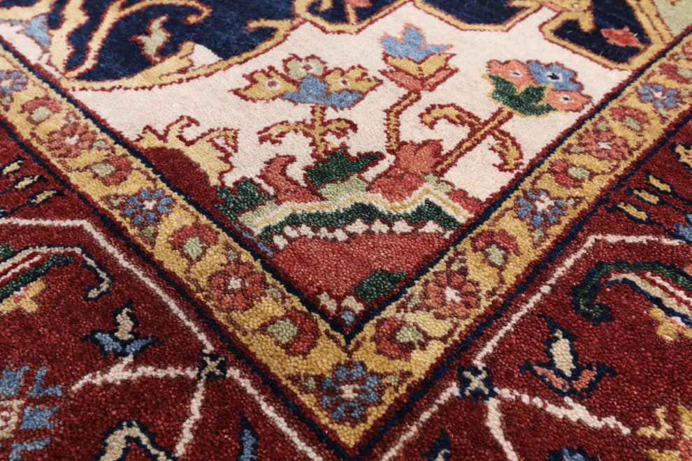 7' 11" X 10' 0" Handmade Persian Fine Serapi Wool Rug - Q14686