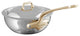 Mauviel M'Cook B Curved Splayed Saute Pan With Lid & Brass Handle, 2.1-qt