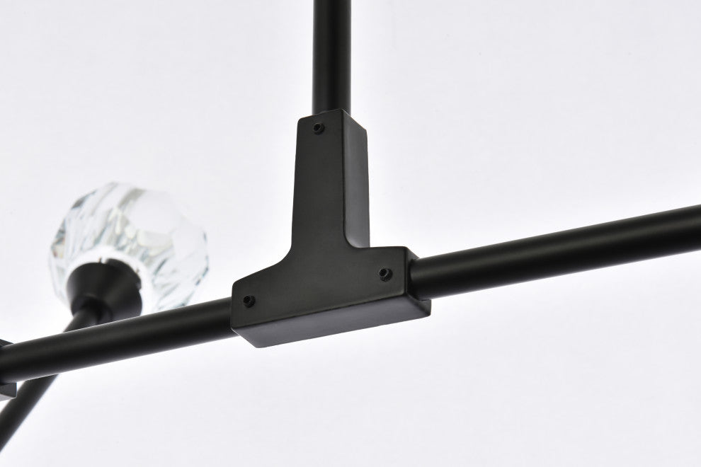 10 Light Pendant, Black