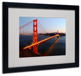 'Golden Gate SF' Matted Framed Canvas Art by Pierre Leclerc