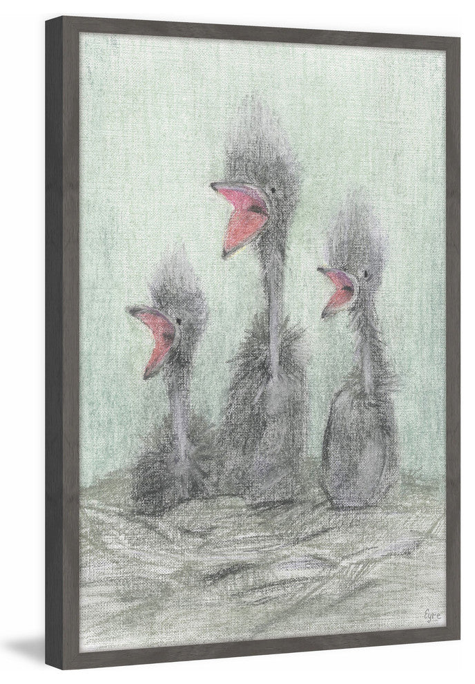 "Feed Me" Framed Painting Print, 12"x18"