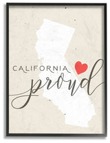 California Proud, 11x14, Framed Giclee Texturized Art