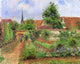 Camille Pissarro Vegetable Garden in Eragny Overcast Sky Morning Wall Decal