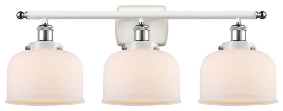 Innovations 916-3W-WPC-G71 3-Light Bath Vanity Light, White, Polished Chrome