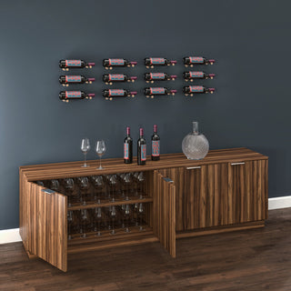 Vino Pins Designer Grid 3Ã—1, Metal Wine Rack Peg Kit