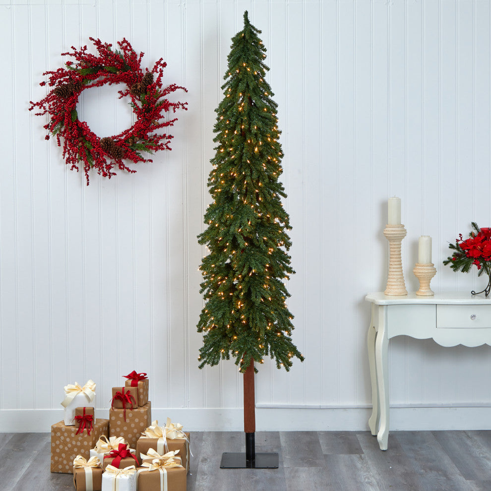 Nearly Natural 8ï¿½ Grand Alpine Artificial Christmas Tree with 500 Clear Lights