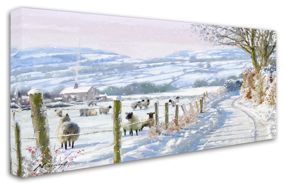 The Macneil Studio 'Snowy Landscape' Canvas Art, 24"x12"
