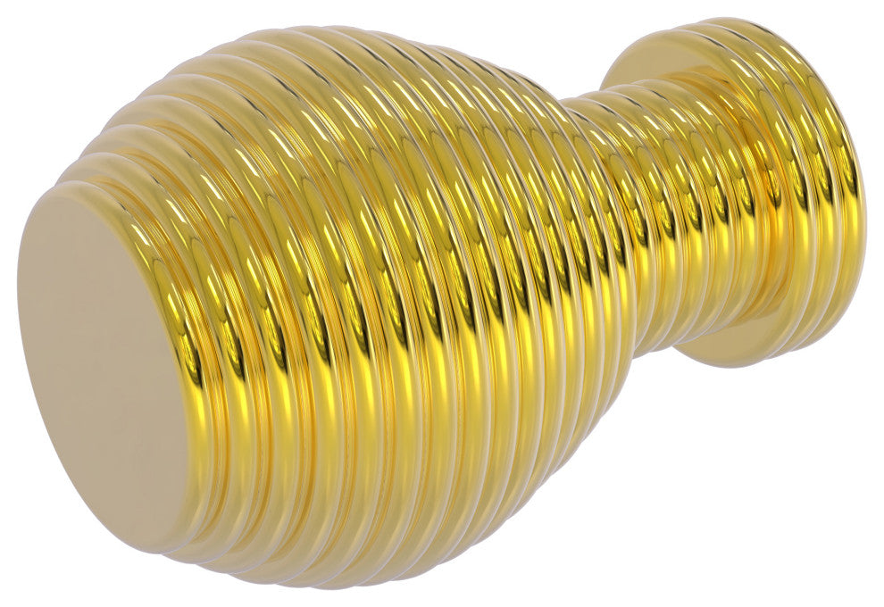 Designer Cabinet Knob, Polished Brass