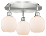 Innovations Belfast 3 17.75" Flush Mount Satin Nickel