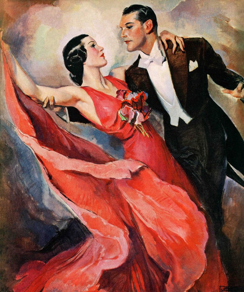 "Ballroom Dancing" Painting Print on Wrapped Canvas