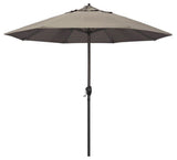 9' Casa Series Patio Umbrella With Sunbrella 1A Taupe Fabric