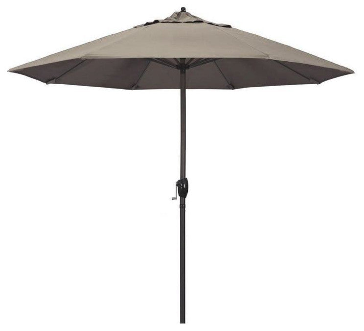 9' Casa Series Patio Umbrella With Sunbrella 1A Taupe Fabric