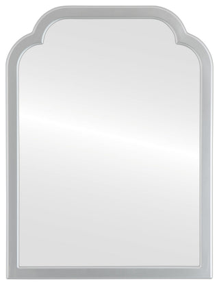 Pescara Framed Vanity Mirror, Clover Cathedral, 24.4"x32.4", Silver Spray