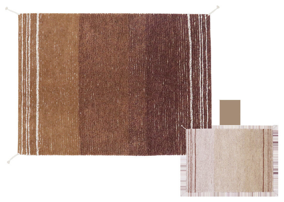 Lorena Canals Reversible washable Area Rug | Twin Toffee