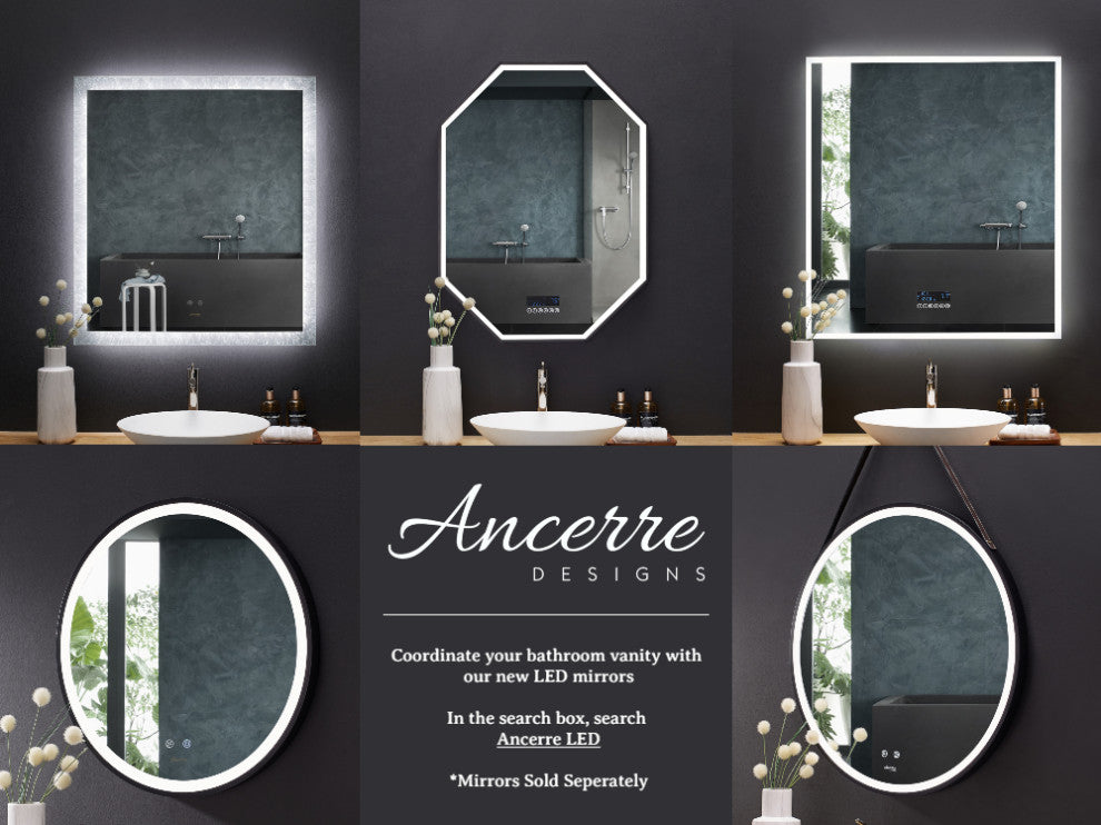 Audrey Vanity Set, White, 48", Gold Hardware, No Mirror