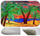 Sun Set Fire Plush Bath Mat, 20"x15"