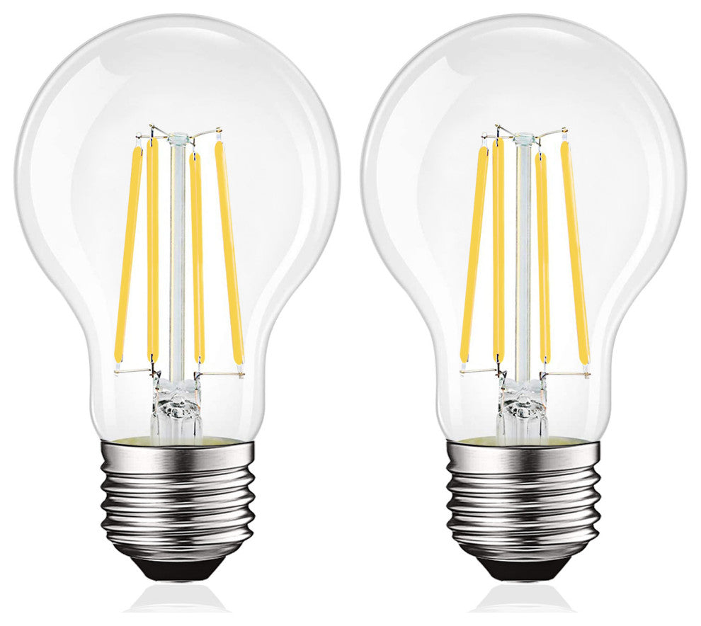 Luxrite Vintage A19 LED Light Bulb 1600LM 4000K Dimmable 12W Damp 2PK