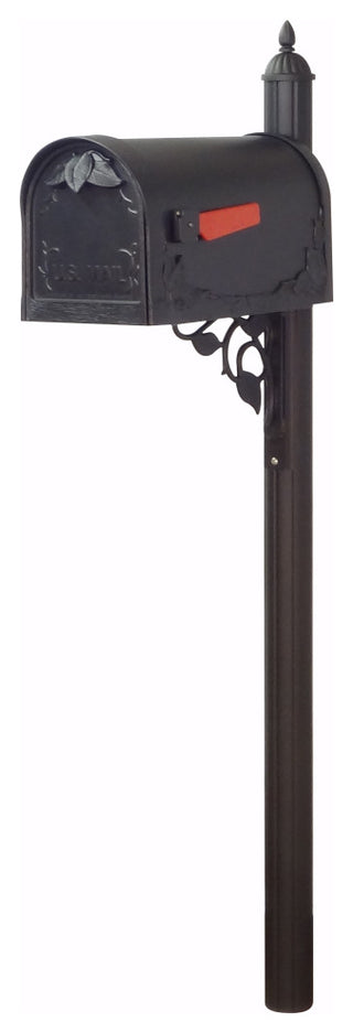 Floral Curbside Mailbox with Albion Mailbox Post