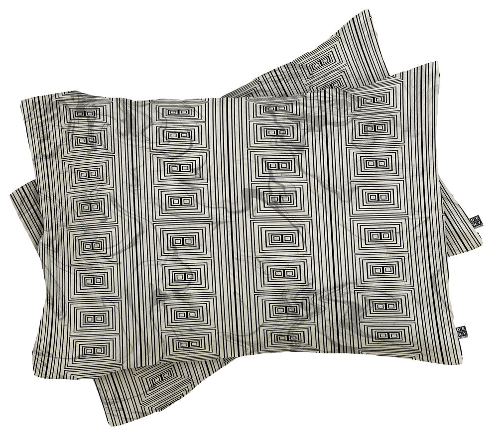 Lisa Argyropoulos Modern Grecco Coordinate Duvet Cover Set, Twin XL
