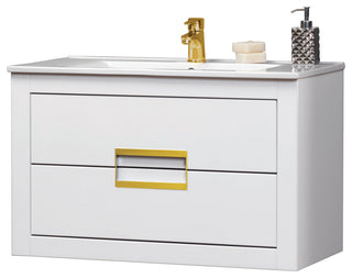 Danya Leather Vanity 32"