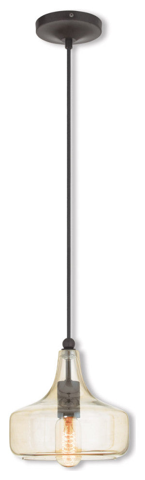 Livex 40619-92 1-Light English Bronze Mini Pendant, English Bronze