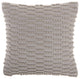 Mina Victory GC380 Throw Pillow, Light Grey, 18"X18"