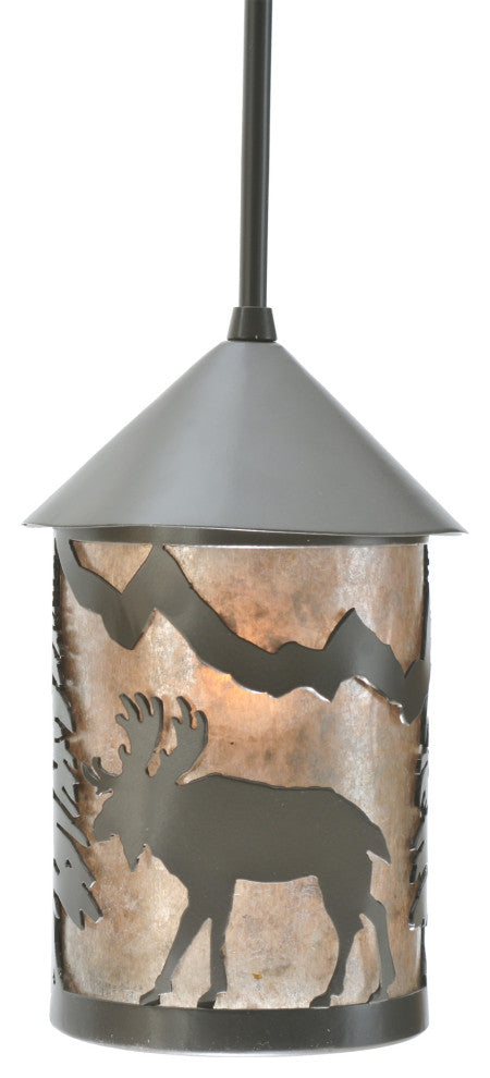 6 Wide Lone Moose Lantern Mini Pendant
