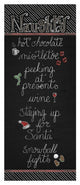 "Christmas Chalkboard Naughty" Digital Paper Print by Elyse DeNeige, 18"x42"