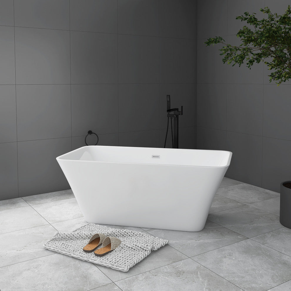 Acrylic Freestanding Soaking Bathtub, 67x30