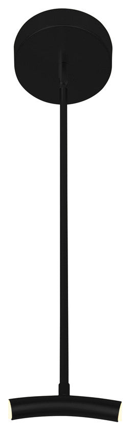 Hoops 1 Light LED Chandelier With Black Finish