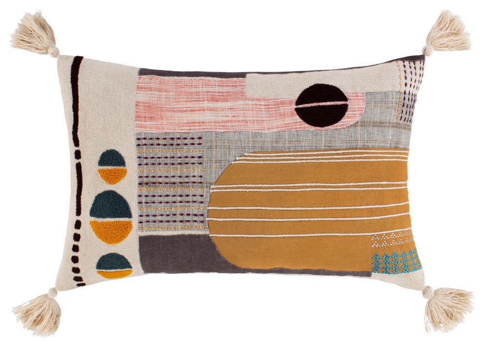 Columbus Pillow, Bright Multi, 14"x22", Cover Only