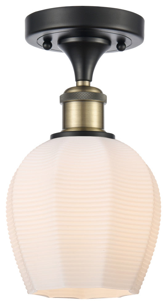 Innovations 516-1C-BAB-G461-6-LED 1 Light Semi-Flush Mount, Black Antique Brass