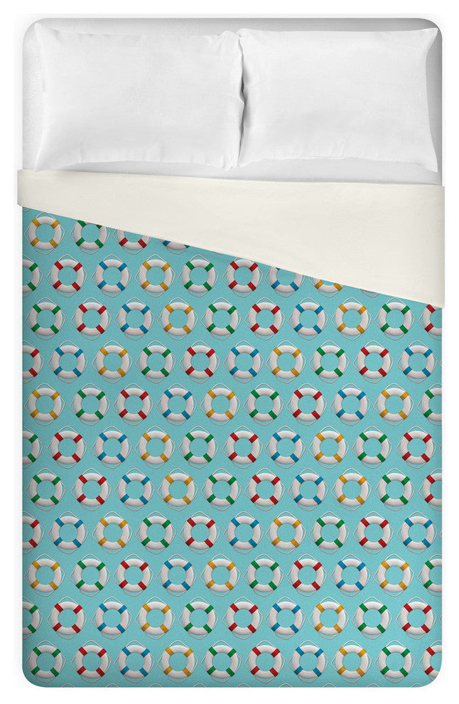 Lifesaver Pattern King Duvet Cover