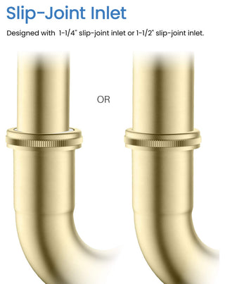 Kibi 1-1/2" P-Trap, Brushed Gold