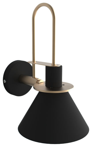 Contemporary 1-Light Cone Wall Sconce, Black