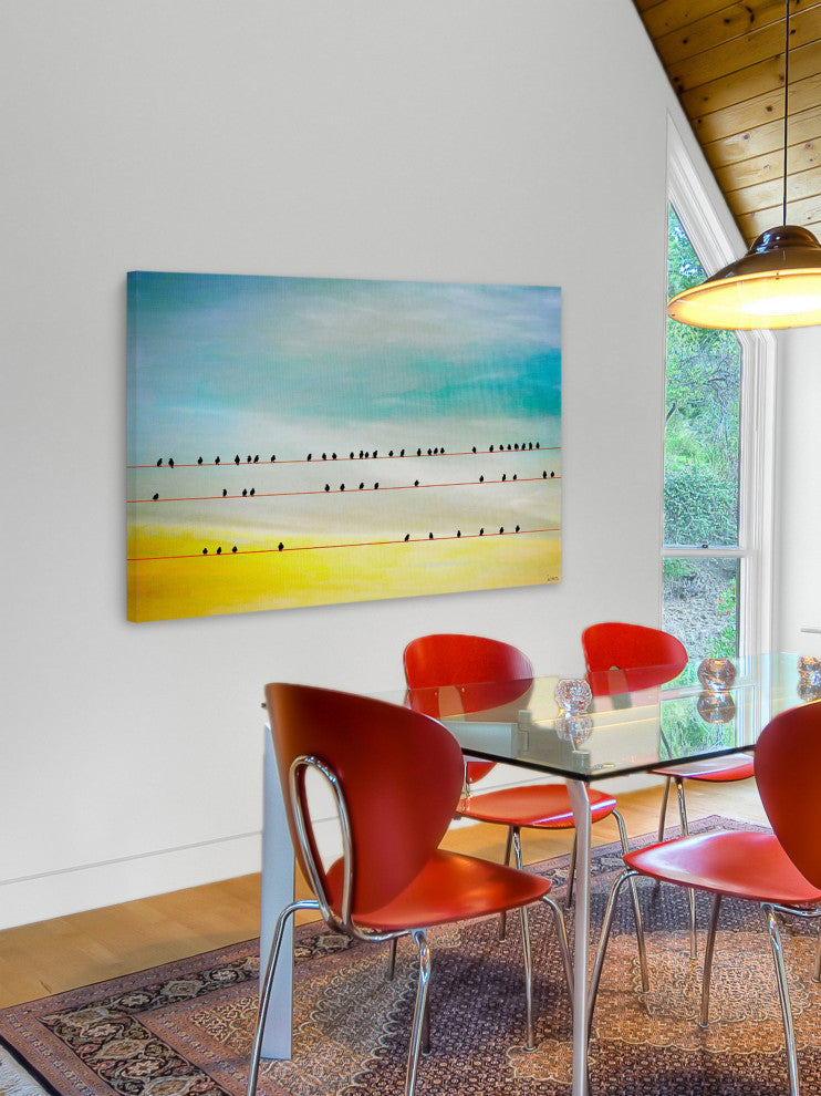 "Birds Hangin" Fine Art Canvas Print, 45"x30"