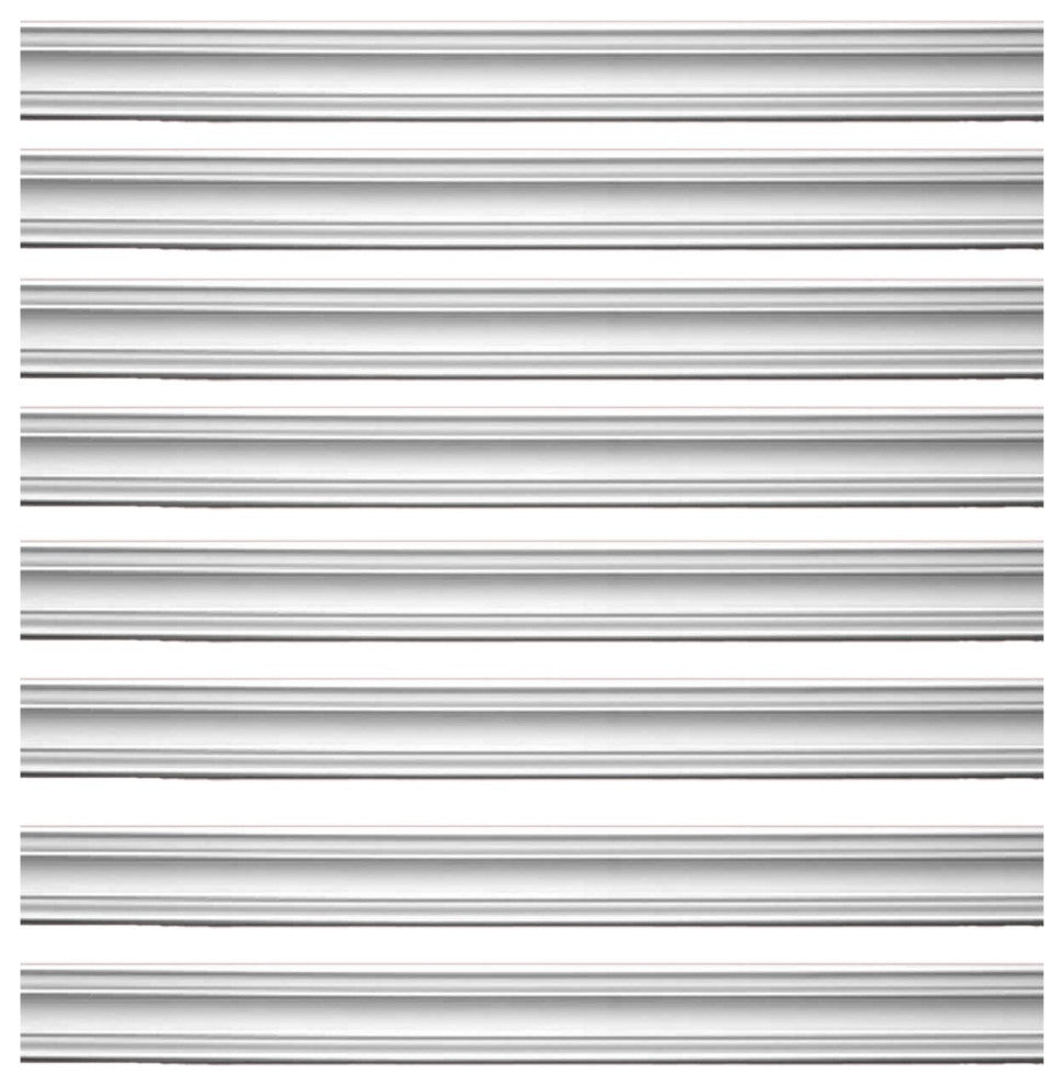 Cornice White Urethane Engelmann Design 8 Pieces Totaling 631" Length