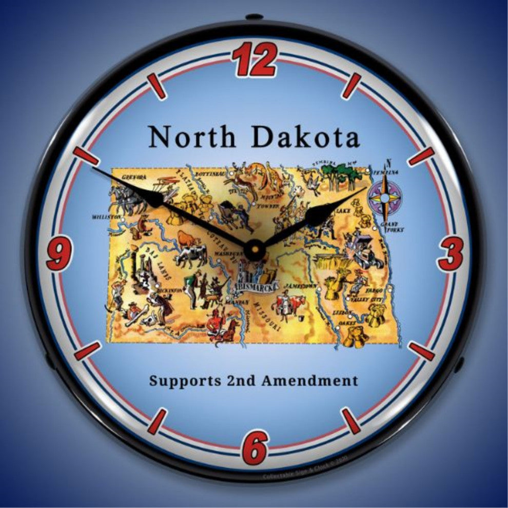 N20031057 North Dakota Supports the 2nd Amendment Clock