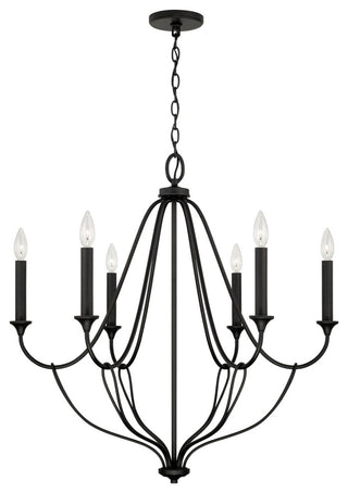 Capital Lighting Bentley 6-Light Chandelier 441661BI Black Iron