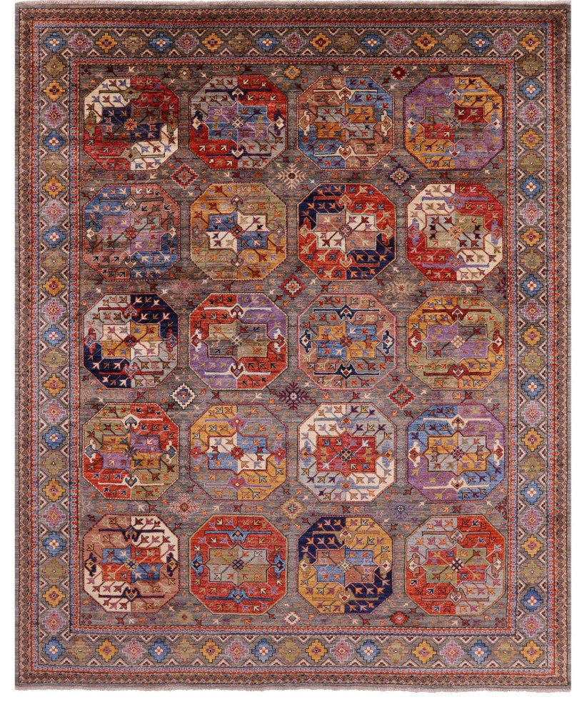 Hand Knotted Bokhara Wool Rug 8' 3" X 10' 1" - Q12426