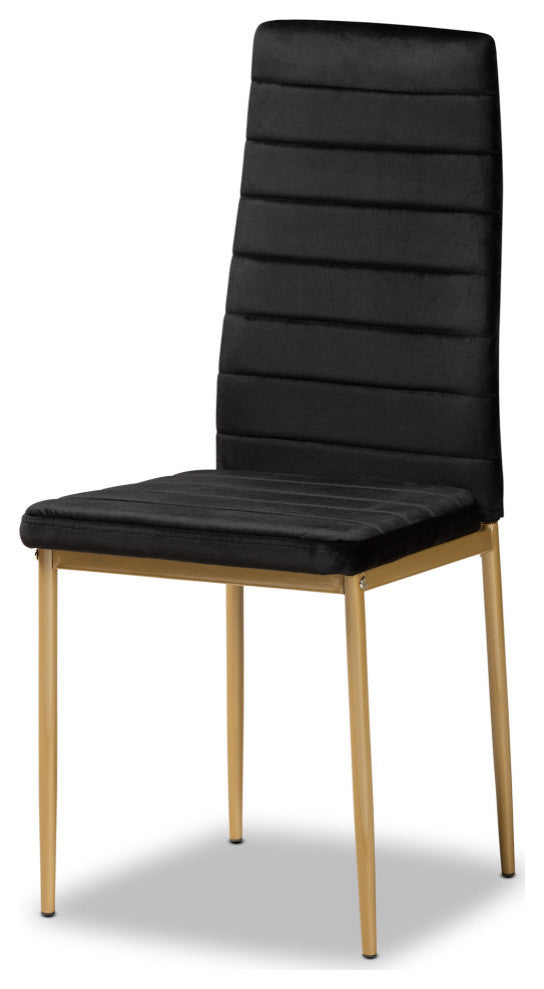 Seal Glamour 4-Piece Dining Chairs, Black