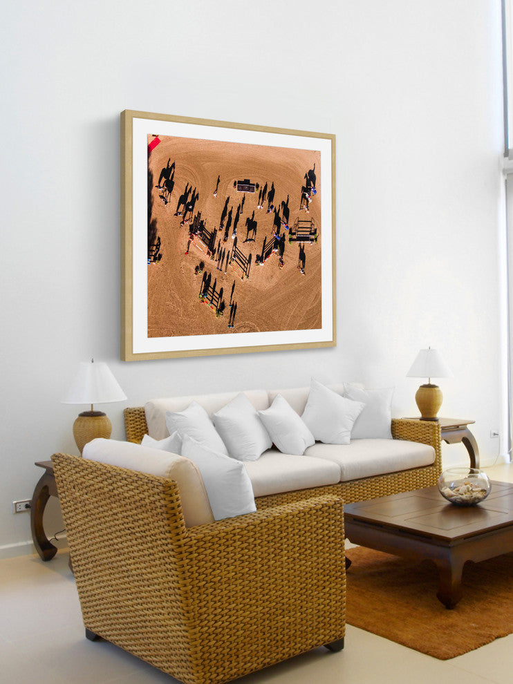 "Horse Show" Framed Print by Karolis Janulis