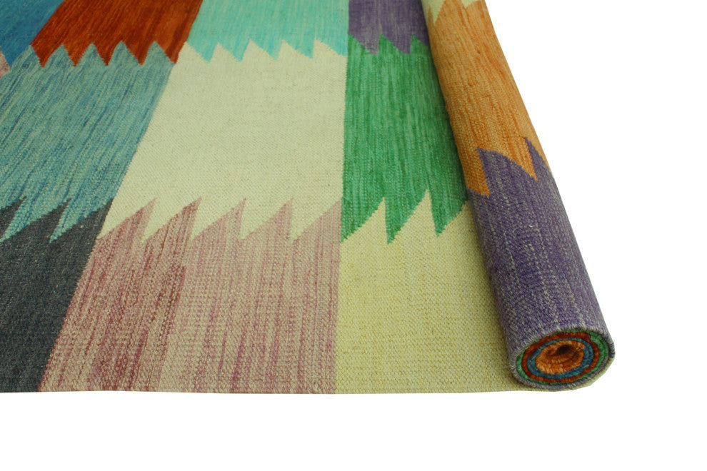 Winchester Kilim Hazrat Rust/Blue Rug, 8'2x9'9