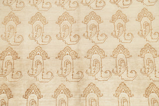 Consigned, Handmade Vintage-Style Faded Traditional Persian Area Rug, Beige, 6x9