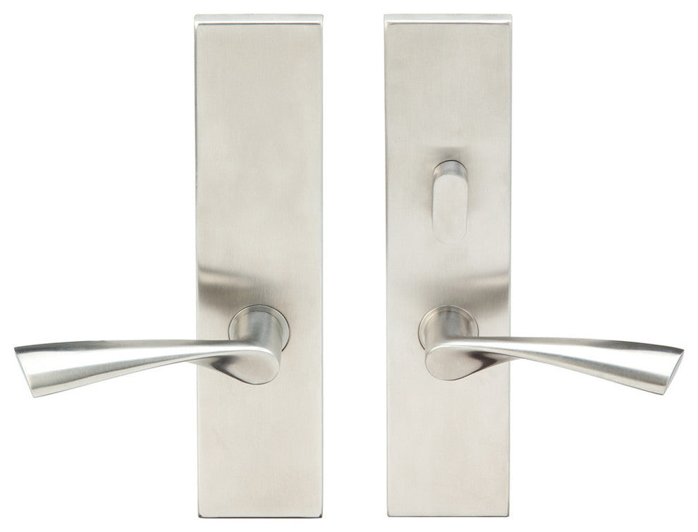 Breeze Lever, Tubular Passage, Privacy Bolt, Left Hand, Satin Stainless Steel