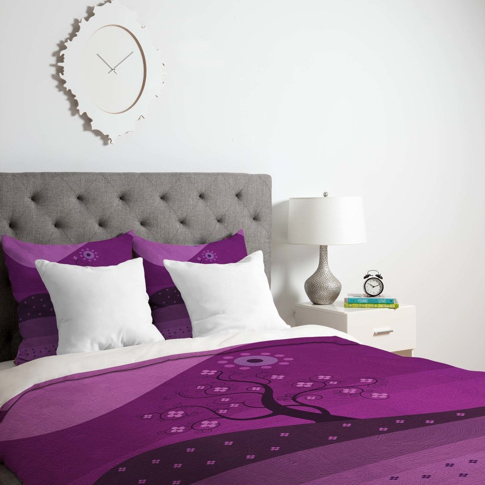 Deny Designs Viviana Gonzalez Radiant Orchid Landscape Duvet Cover - Lightweight