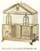 Ornate Brown Bird Cage D - Gallery Wrapped Canvas Art 28" x 42"