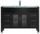 Ava 48" Single  Sink Espresso Top Vanity in Espresso with Brushed Nickel Faucet