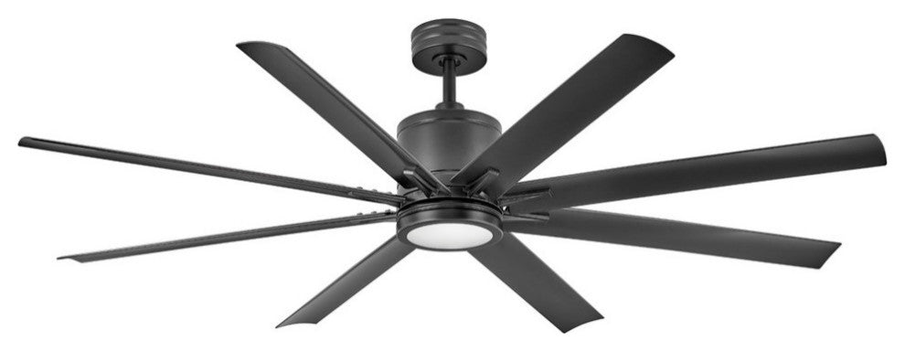 Hinkley Vantage 66" Integrated LED Indoor/Outdoor Ceiling Fan, Matte Black