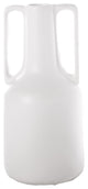 Ceramic Bottle Vase with Side Handles Matte White Finish, Large